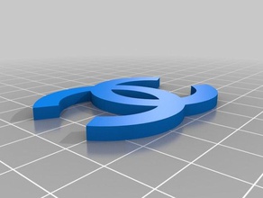 chanel keychain Schlüsselanhänger 3d print model - Mito3D