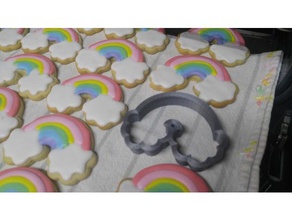 cortador galletas arcoiris rainbow de comida & bebida molde para el arco iris 3d print model - Mito3D