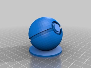 poke topu+destek 3d baskı top pokemon topu 3d print model - Mito3D