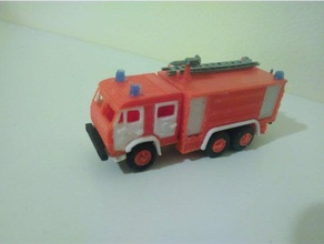 russian fire truck - kamaz 1 87 h0 scale mechanical toys 3d print model - Mito3D
