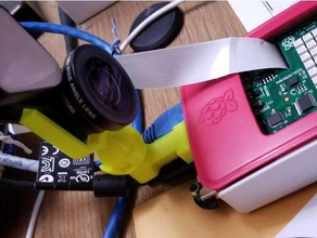 raspbery pi bola de la cámara zócalo w usb y ethernet tapones Impresora 3d accesorios raspberry 3d print model - Mito3D