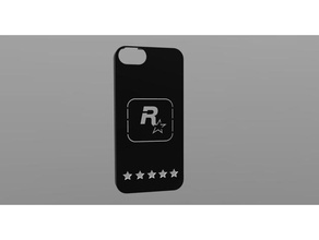 cases iphone 5-5s rockstar games logo accessories case iphone5s cool game grand theft auto gta 5s stuff 3d print model - Mito3D