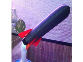 umidificador de foguetes bico adereços ar ambiente trabalho fabricante neblina foguete humidificador ultra-sônico 3d print model - Mito3D