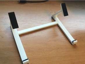 notebook stand computer laptop macbook air pro holder prusa i3 mk2 3d print model - Mito3D