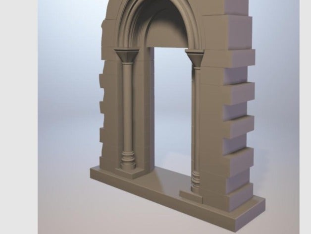 portail romain monolithe edifici e strutture 3D print model - Mito3D