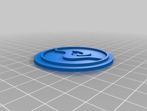 Feuer-Glyphe symbol Charme - Zubehör 3d print model - Mito3D