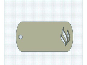 personnalisable dog tag seagrave logo de porte-clés dogtag plaques d'identification un trousseau clés 3d print model - Mito3D