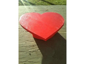 valentine heart écrou boulon tourne-disque 180 mm x art cœur l'écrou la saint-valentin 3d print model - Mito3D
