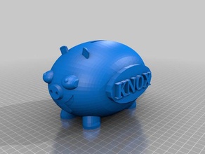 remixé imprimable tirelire L'impression 3d personnalisé petit cochon en forme de remix thanks3dwp 3d print model - Mito3D