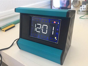 pac man relógio eletrônica 3d print model - Mito3D
