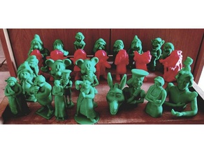 dwafts-smurfs sculptures toys 3d print model - Mito3D