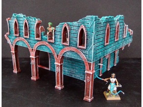 gothic ruined house 28 mm heroic toy & game accessories 28mm miniature 9th age frostgrave scale mordheim terrain ruin ruins skirmish campaign wargame wargaming 3d print model - Mito3D