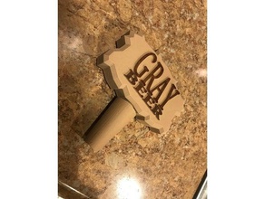 basic tap handle w topper insert kitchen & dining 3d print model - Mito3D
