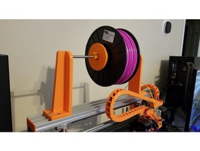 extrusion mounted spool holder mounts simplified shorter easier side print aluminatus trinity one 3d printer parts 3d print model - Mito3D