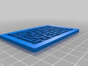 porta badge labirinto patch accessori 3d print model - Mito3D