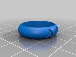 inicial do anel anéis 3d print model - Mito3D