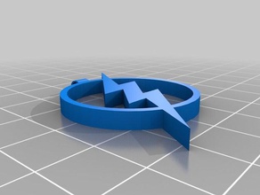 flash amblemi Anahtarlık logo 3d print model - Mito3D