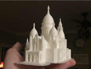 s ac r c ur de la basilique montmartre à paris bâtiments et structures l'église france sacré-cœur 3d print model - Mito3D
