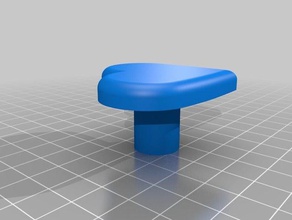heart knob parts 3d print model - Mito3D