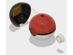 pokeball Deckenventilator ball Dekor 3d print model - Mito3D