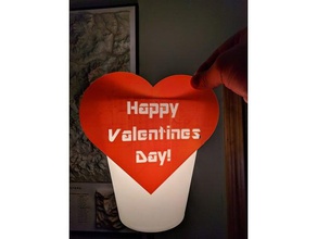 happy valentines 2 livello busta mailer di vetro adesivo ecc arredamento cuore vacanza vacanze san valentino il giorno regali 3d print model - Mito3D
