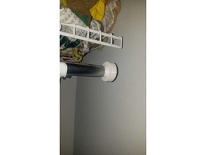 closet rod end bar household cap clothes hanger clothing pole ends whitetrashfpv 3d print model - Mito3D