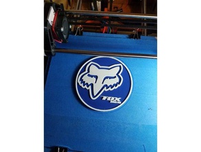 fox yarış coaster 3d baskı marka iç AAA logo motokros 3d print model - Mito3D