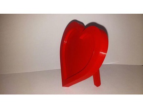 heart shaped picture frame decor valentines day 3d print model - Mito3D