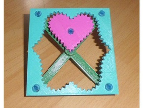valentine heart engins gearify logiciel les mathématiques de l'art cœur la saint valentin 3d print model - Mito3D