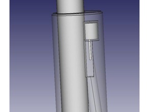 ds18b220 Rohr 8mm Gehäuse Durchfluss-Temperatur-sensor diy ds18b20 flow sensor Temperatur Temperatur-sensor 3d print model - Mito3D