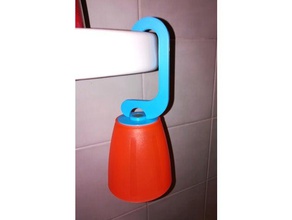 magnético suporte de copo casa banho acessórios do banheiro criado freecad taça o 3d print model - Mito3D