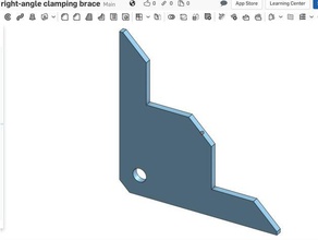 derecho-ángulo de la abrazadera sujeción herramientas mano corsé el ángulo recto plantilla carpintería 3d print model - Mito3D