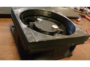 minimalistische magnetischen rühren-Platte 80-mm-Lüfter hobby fan fan-Rührer Magnetrührer magnetische rühren Platte 3d print model - Mito3D