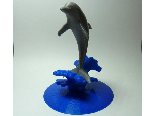 dolphin animais peixe escultura 3D print model - Mito3D