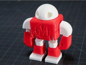 maker faire robot action figure two color dual extrusion mechanical toys articulated extruder lefabshop lulzbot taz6 make magazine replicator 2x 3d print model - Mito3D