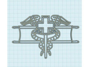 efmb işaretler ve logolar ordu doktoru sıhhiyeci doc 3d print model - Mito3D