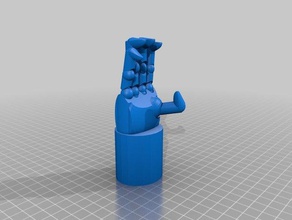 blue hand w 3d printing 3d print model - Mito3D
