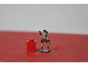 lara croft 1 87 escala h0 pessoas 187 a figura miniatura modellbau modelo em tomb raider 3d print model - Mito3D