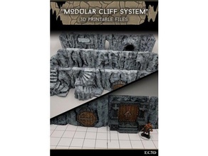 modular cliffs - 28mm gaming sample items games 3d print model - Mito3D