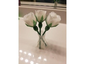 rose sépale art de la fleur saint-valentin 3d print model - Mito3D