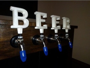 alphabet tap handles food & drink 3d print model - Mito3D