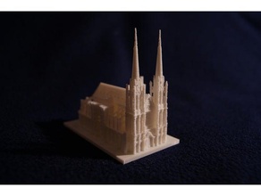 clermont-ferrand Katedrali binalar ve yapılar mimarlık arquitectura sanat auvernia-r dano-alpes bina Granados Katedral Avrupa Fransa Gotik bana d puy-de - Romen 3d print model - Mito3D