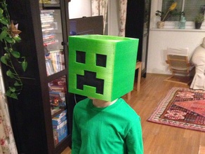 creeper kafası kostüm minecraft 3d print model - Mito3D