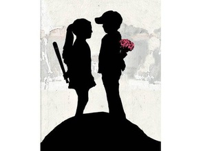 banksy mazza fiori persone art san valentin il giorno di valentino 3d print model - Mito3D