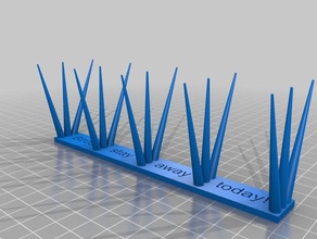 bird spikes outdoor & garden 3d print model - Mito3D