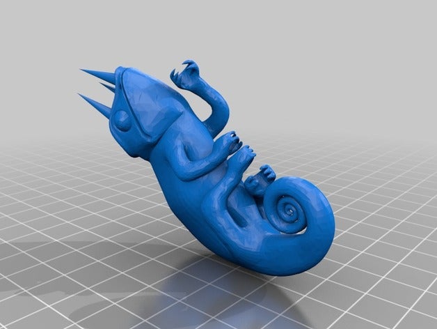 chameleon Hörner 3d-drucken gecko Eidechse Reptil 3D print model - Mito3D