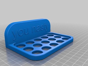 Seifenschale Dusche Bad Gericht komisch Seife Saug cup Sie böse 3d print model - Mito3D