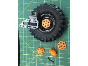 rc hex lego adaptador hub r c veículos 3d print model - Mito3D