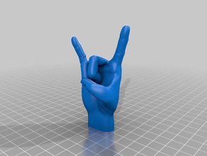 hand gesture set props finger fingers fist gestures hands metal thumb thumbs up zombie zombies 3d print model - Mito3D