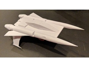 buck rogers tuono fighter stampabile i veicoli 25 ° secolo thunderfighter 3d print model - Mito3D